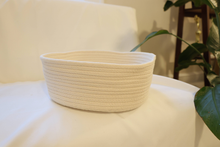 Load image into Gallery viewer, Handmade Sustainable Natural White Cotton Rope Basket