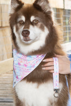 Load image into Gallery viewer, Pink and Blue Tribal Dog Bandana & Matching Keychain