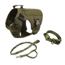 Load image into Gallery viewer, Military Dog Tactical Harness, Collar, and Leash Gear (Complete Set)