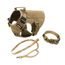 Load image into Gallery viewer, Military Dog Tactical Harness, Collar, and Leash Gear (Complete Set)