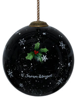 Load image into Gallery viewer, Christmas Dog Hand Painted Glass Ornament
