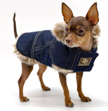 Load image into Gallery viewer, DCNY Faux Fur Denim Coat
