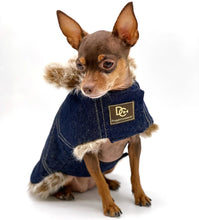Load image into Gallery viewer, DCNY Faux Fur Denim Coat
