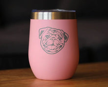 Load image into Gallery viewer, Pug Insulated Wine Tumbler - Pug Dog Gifts and Decor

