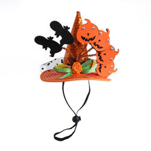 Load image into Gallery viewer, Dogs Cats Halloween Hats Pumpkin Headgear

