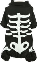 Load image into Gallery viewer, Halloween Dog Costumes For Small Dog Glow In The Dark Skeleton Pet Jumpsuit Skull Puppy Pajamas Breathable Stretchy Halloween Holiday Cosplay Party Apparel
